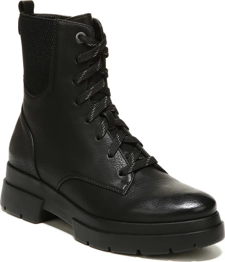 Ozzy Womens Faux Nubuck Lace-Up Combat & Lace-up Boots