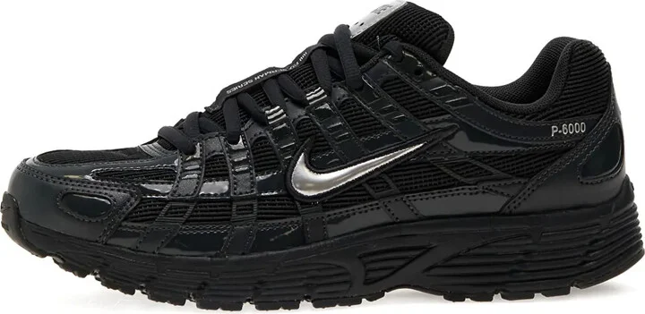 P-6000 patent-strap sneakers