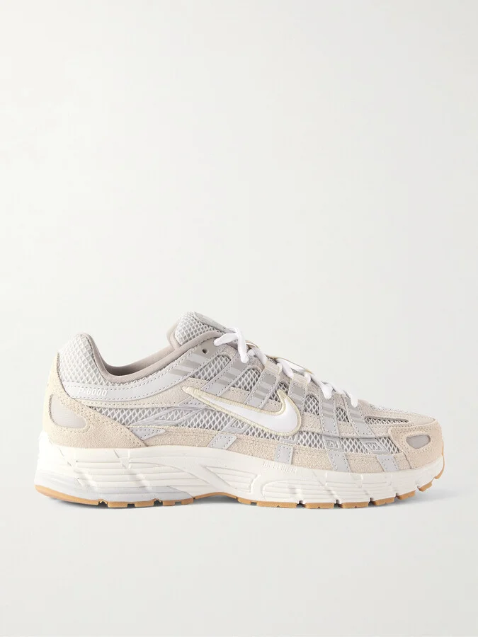P-6000 Suede, Leather and Mesh Sneakers
