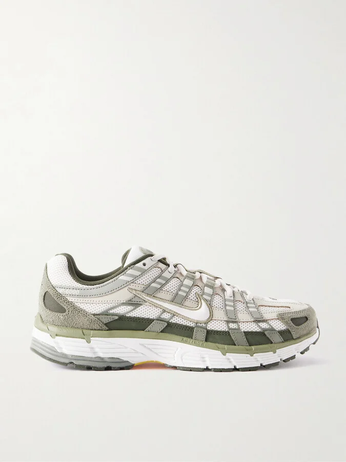 P-6000 Suede, Leather and Mesh Sneakers