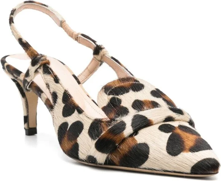 P.A.R.O.S.H. 70Mm Leopard-Print Slingback Pumps - Image 2