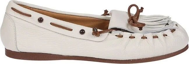 P.A.R.O.S.H. Bow Detailed Fringed Loafers