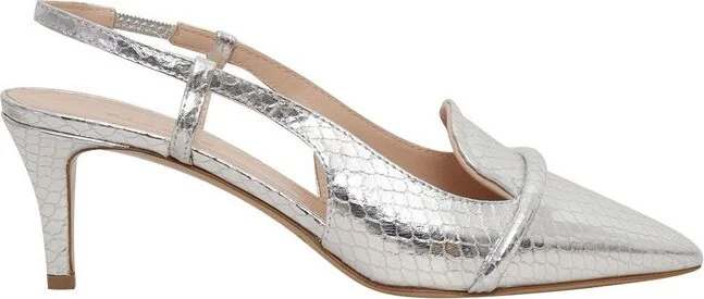 P.A.R.O.S.H. Embossed Pointed-Toe Slingback Pumps