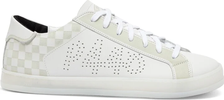 P448 Men's White Logo Sneakers - Laser/check - Image 3