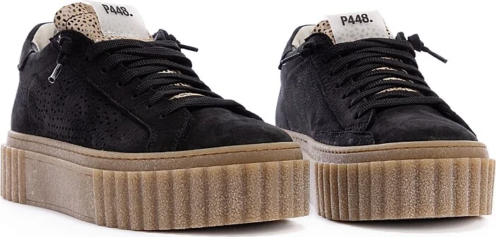 P448 Women's Creeper Lace Up Platform Sneakers