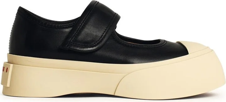 'pablo' Black Leather Sneakers