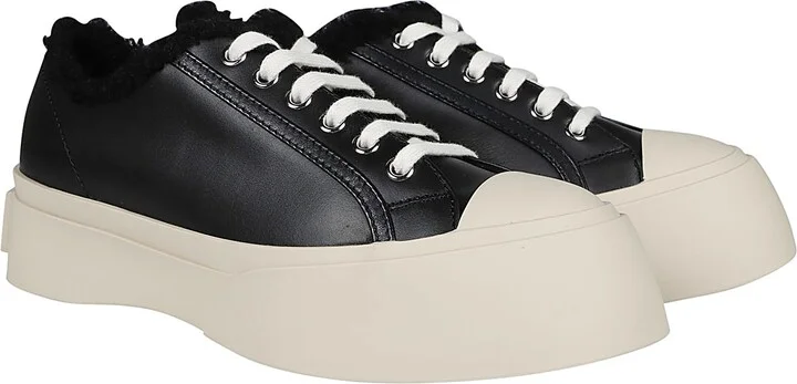 Pablo Lace Up Shearling Sneakers - Image 3