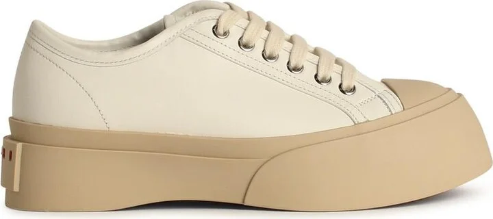 'pablo' White Leather Sneakers