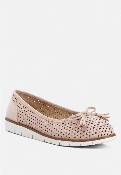 Pacer Perforated Leather Ballerinas Women - Image 2