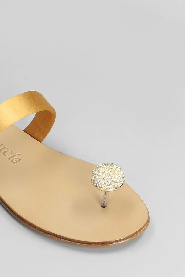 Pacha Flats In Gold Satin - Image 5