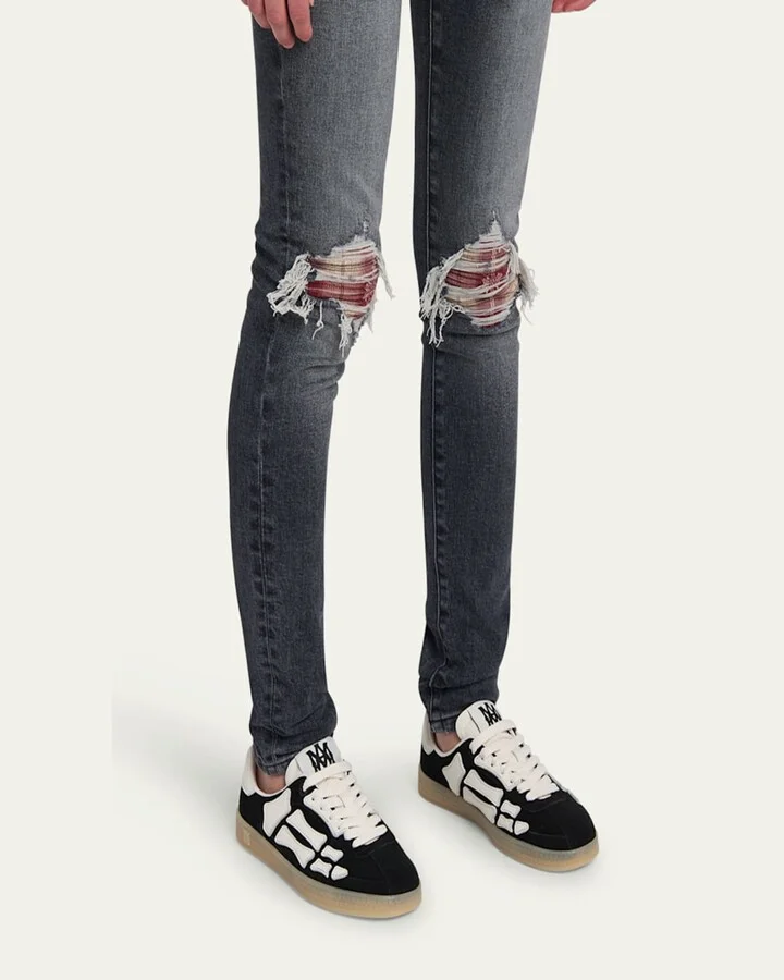 Pacific Bones Mixed Leather Sneakers - Image 4