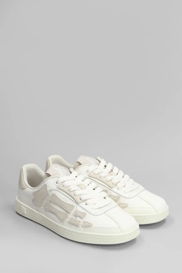 Pacific Bones Sneakers In Beige Leather - Image 2