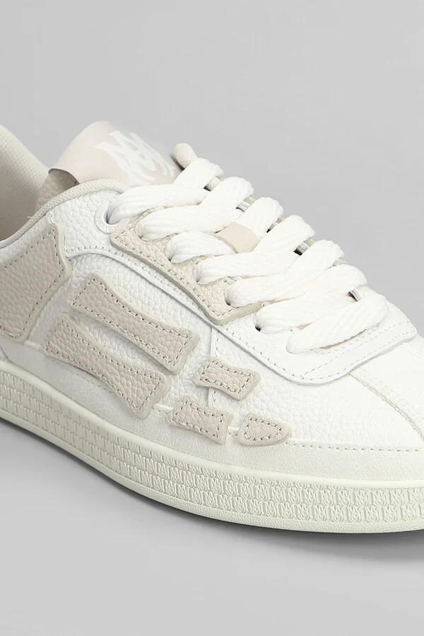 Pacific Bones Sneakers In Beige Leather - Image 5