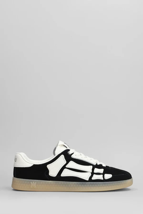 Pacific Bones Sneakers In Black Suede