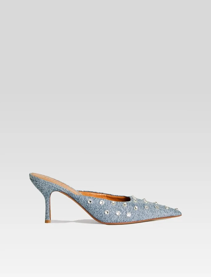 Pacifica Embellished Denim Mule