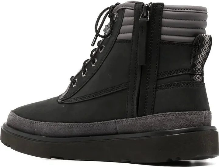 Padded-Ankle Lace-Up Boots - Image 3