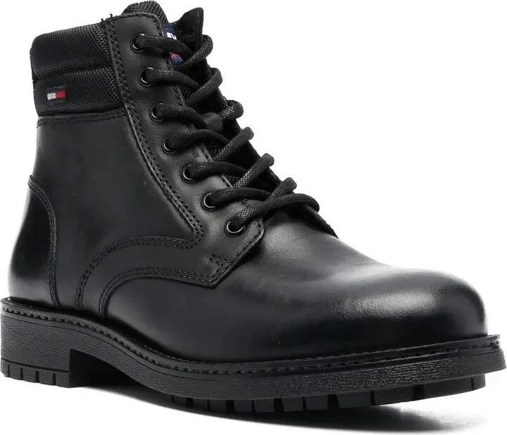 Padded-Ankle Lace-Up Boots - Image 2