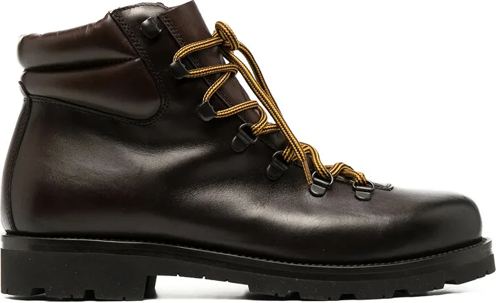 Padded-Ankle Lace-Up Boots