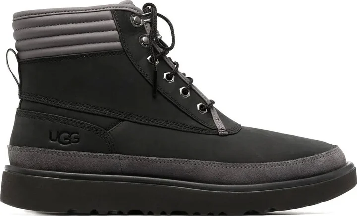 Padded-Ankle Lace-Up Boots