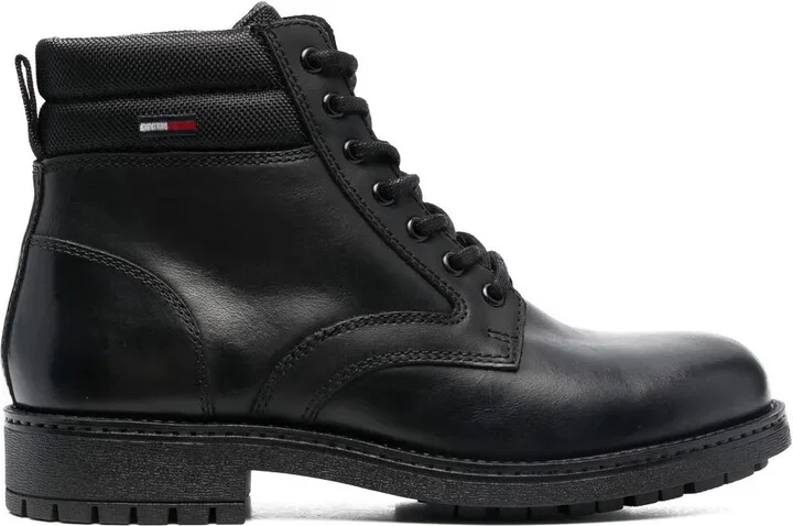 Padded-Ankle Lace-Up Boots