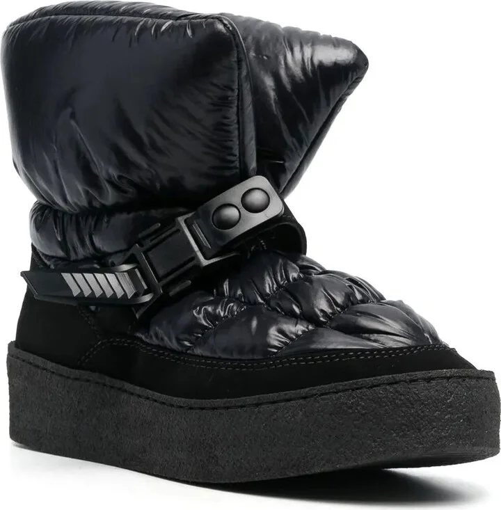 Padded Buckle-Fastening Boots - Image 2