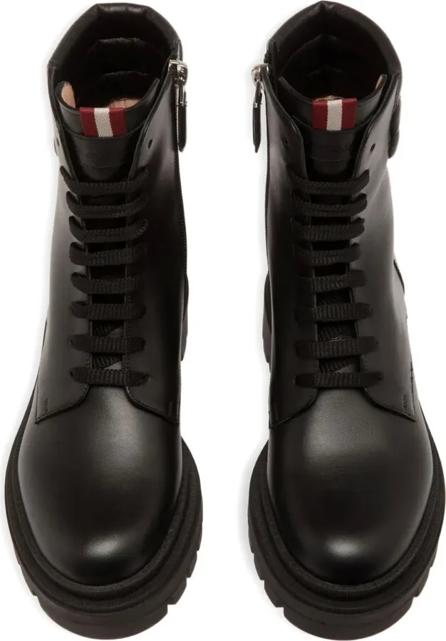 Padded-Collar Lace-Up Boots - Image 4