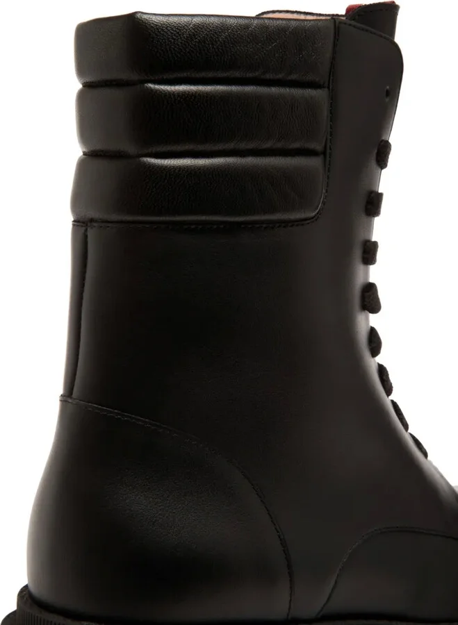 Padded-Collar Lace-Up Boots - Image 5