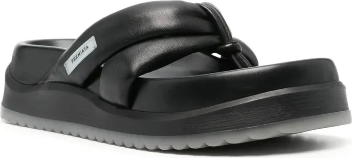 Padded-Design Leather Sandals - Image 2