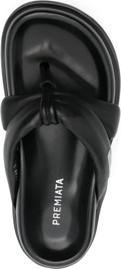Padded-Design Leather Sandals - Image 4