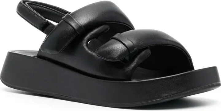 Padded-Design Leather Sandals - Image 2