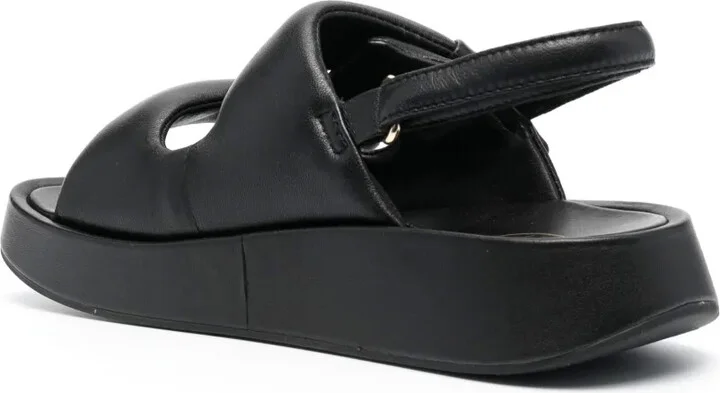 Padded-Design Leather Sandals - Image 3