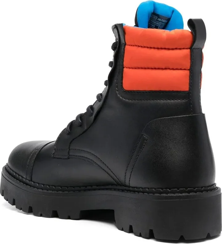 Padded-Detail Lace-Up Boots - Image 3