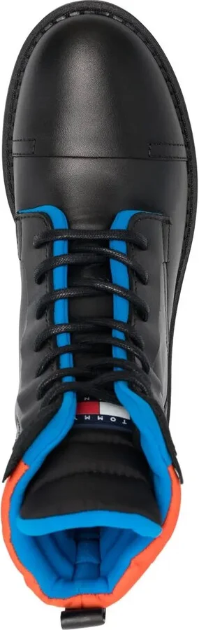 Padded-Detail Lace-Up Boots - Image 4
