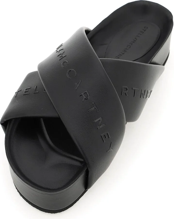 Padded Faux Leather Slides - Image 4