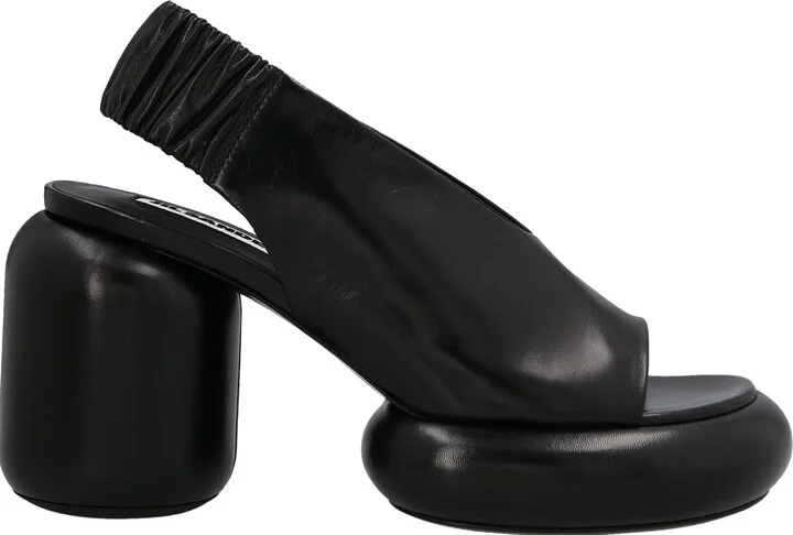 Padded Heel Sandals Black