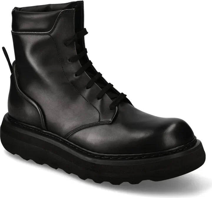 Padded Lace-Up Ankle Boots - Image 2
