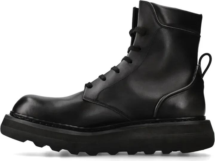 Padded Lace-Up Ankle Boots - Image 3
