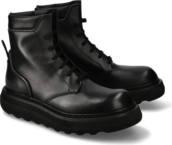 Padded Lace-Up Ankle Boots - Image 4