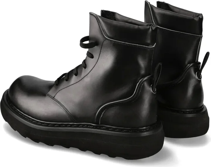 Padded Lace-Up Ankle Boots - Image 5