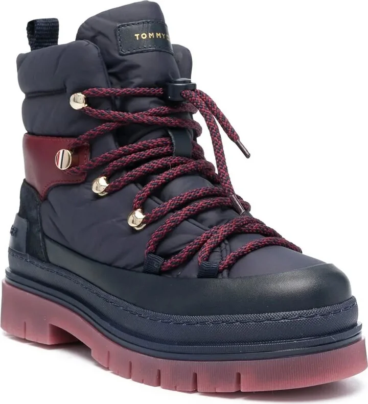 Padded Lace-Up Ankle Boots - Image 2