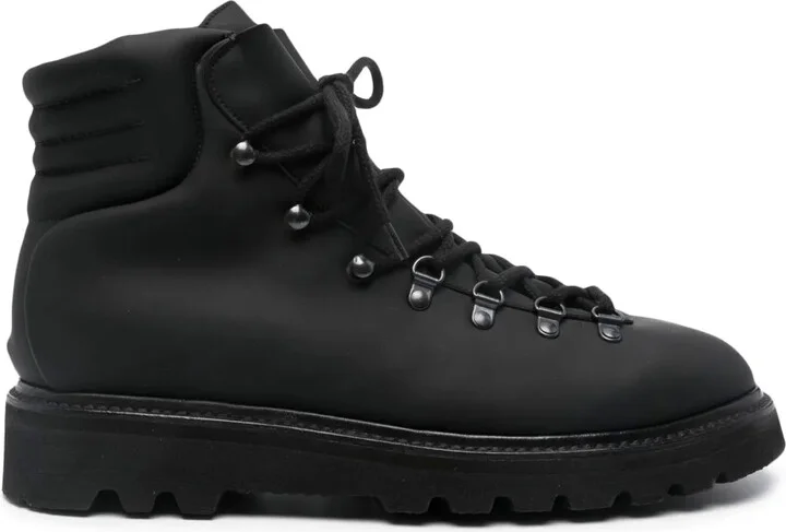 Padded Lace-Up Ankle Boots