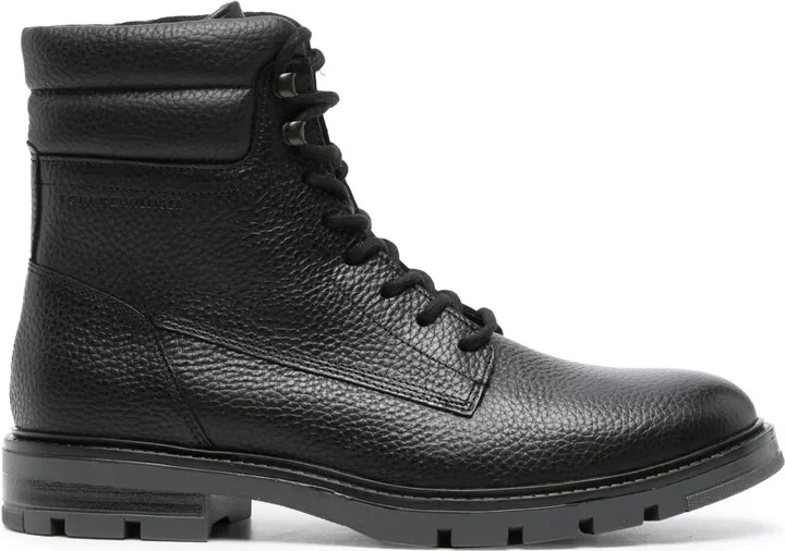 Padded Leather Ankle Boots