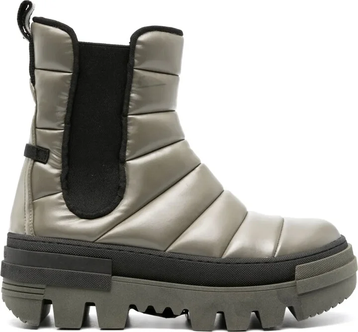Padded Leather Ankle Boots