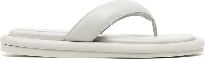 Padded Leather Flip-Flops