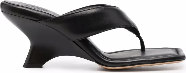Padded Leather Heeled Sandals