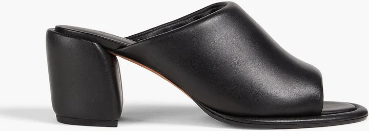 Padded leather mules