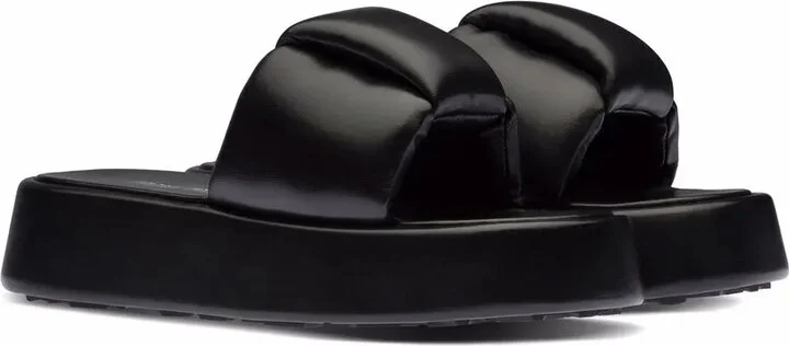 Padded Leather Sandals - Image 2