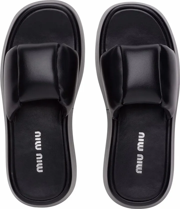 Padded Leather Sandals - Image 4