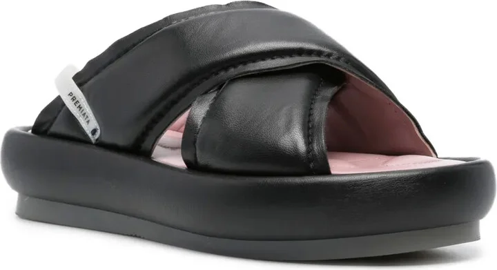 Padded Leather Slides - Image 2