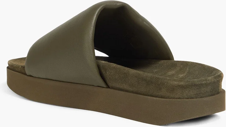 Padded leather slides - Image 3